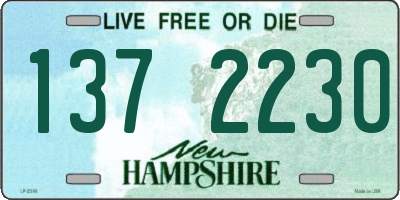 NH license plate 1372230