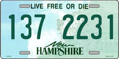NH license plate 1372231