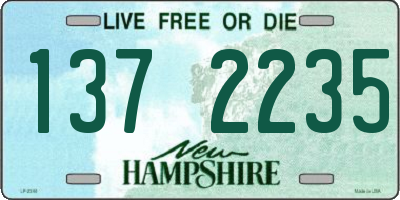 NH license plate 1372235