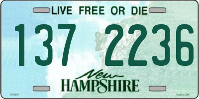 NH license plate 1372236