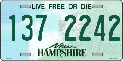 NH license plate 1372242