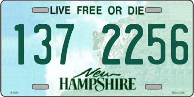 NH license plate 1372256
