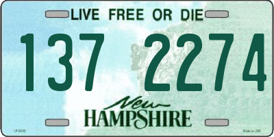 NH license plate 1372274