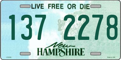 NH license plate 1372278