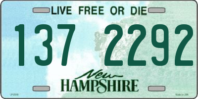 NH license plate 1372292