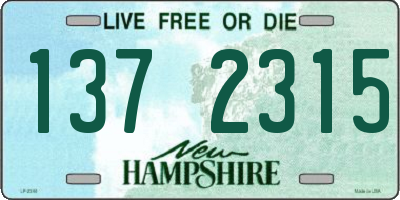NH license plate 1372315