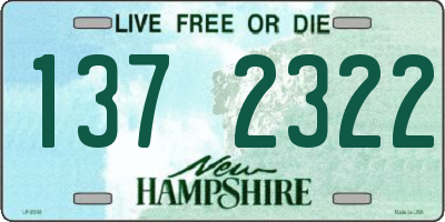 NH license plate 1372322