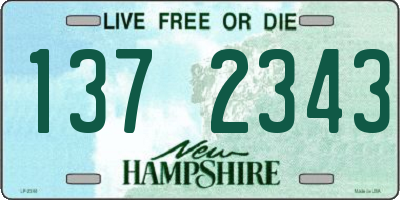NH license plate 1372343