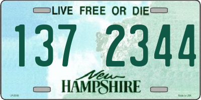 NH license plate 1372344