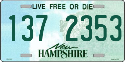 NH license plate 1372353
