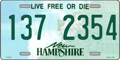 NH license plate 1372354