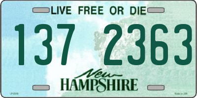 NH license plate 1372363