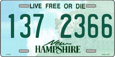 NH license plate 1372366