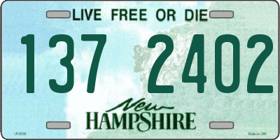 NH license plate 1372402