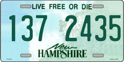 NH license plate 1372435