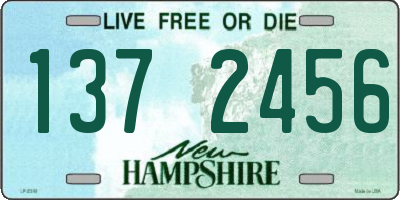 NH license plate 1372456