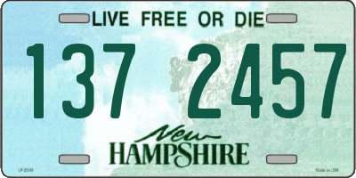 NH license plate 1372457