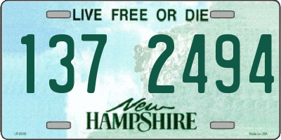 NH license plate 1372494