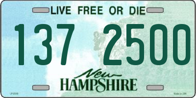 NH license plate 1372500