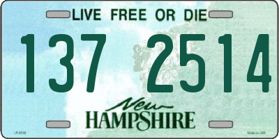 NH license plate 1372514