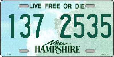 NH license plate 1372535