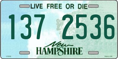 NH license plate 1372536