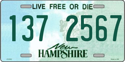 NH license plate 1372567