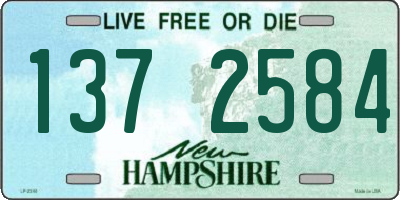 NH license plate 1372584