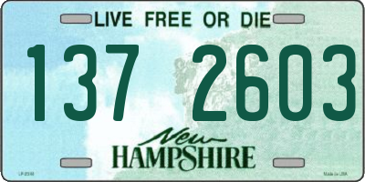 NH license plate 1372603