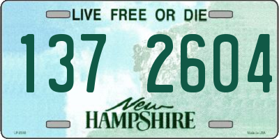 NH license plate 1372604