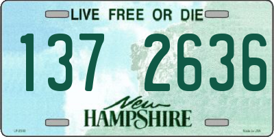 NH license plate 1372636