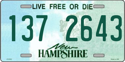 NH license plate 1372643