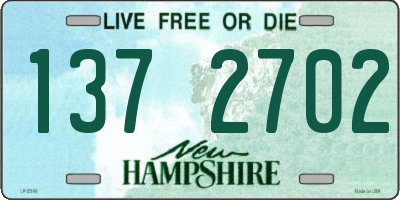 NH license plate 1372702