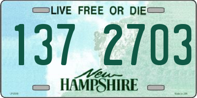 NH license plate 1372703