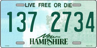 NH license plate 1372734
