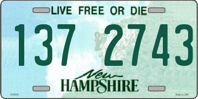 NH license plate 1372743