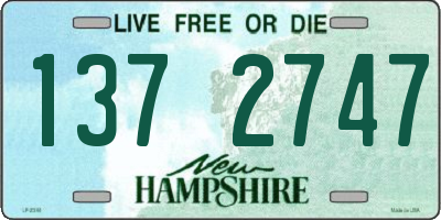 NH license plate 1372747