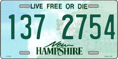 NH license plate 1372754