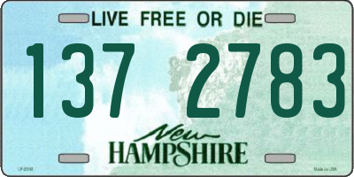 NH license plate 1372783