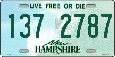 NH license plate 1372787
