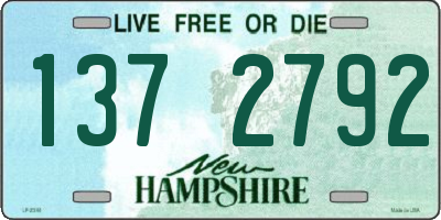 NH license plate 1372792