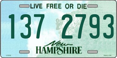 NH license plate 1372793