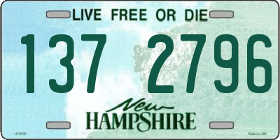 NH license plate 1372796