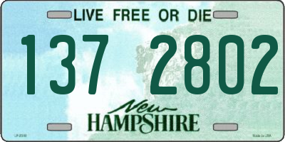 NH license plate 1372802