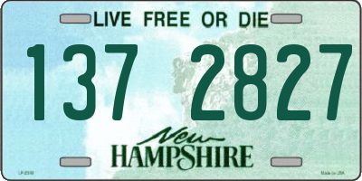 NH license plate 1372827