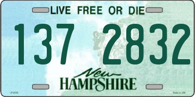 NH license plate 1372832