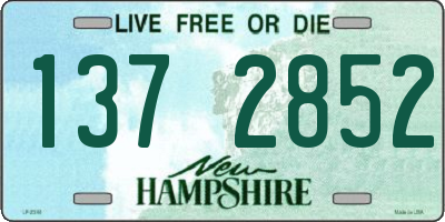 NH license plate 1372852