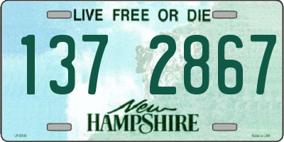 NH license plate 1372867