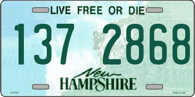 NH license plate 1372868