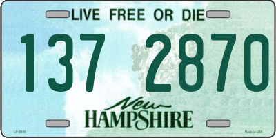 NH license plate 1372870
